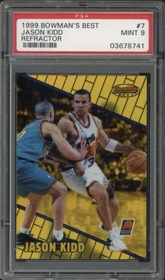 Bowman's Best Jason Kidd Refractor 1999/400 #7 PSA 9 como nuevo patio Phoenix Suns Foto 1 de 2