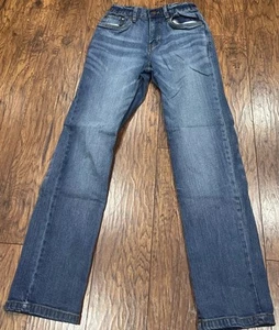 Lucky Brand Boys SZ 14 Classic Straight Stretch Jeans Adjustable Waist Med Blue - Picture 1 of 11