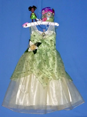 Disney Store Princess Tiana dress-girls 5-6-Costume Jewelry-Tiara-posable doll - Image 1 of 4