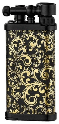 Old Boy IM Corona Butano Llama Suave Pipa Encendedor Negro Mate Arabesco - 1205 Foto 1 de 2