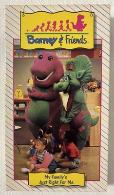 Barney & Friends - My Family's Just Right For Me (VHS, 1992) Time Life Video VG+ - Image 1 of 4