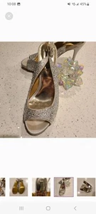Womens Benjamin Adams London Electra Crystal Embellished Slingback Pump Shoes - Picture 1 of 5