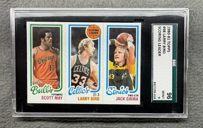 1980-81 Topps Scott May Larry Bird Jack Sikma SGC 9, Mint 96,  💎🐐💎🔥 - Image 1 of 2