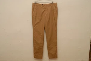 NWOT Spier & Mackay dark tan slim fit high rise pants 38x37 unhemmed - Picture 1 of 5