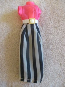 Bambola vintage Topper Dawn rosa nera a righe pantalone - Foto 1 di 2