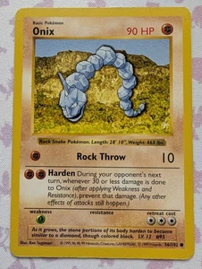 Onix - Shadowless - 56/102 Base Set - JCC Pokémon - 1999 - Imagen 1 de 2