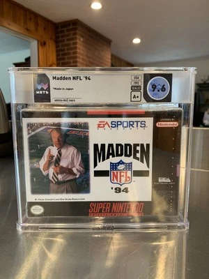 Madden '94 NFL Football Super Nintendo Highest Grade On eBay!!! Wata Graded 9.6 - Image 1 of 4