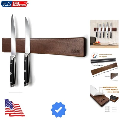 Magnetic Knife Strips, Magnetic Knife Holder for Wall 16 Inch, Acacia Wood Kn... - Image 1 of 4