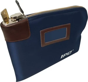 Waterproof Cash Bag With Lock And 2 Keys, 11 X 8.6 Inches, Canvas Docu - Picture 1 of 6