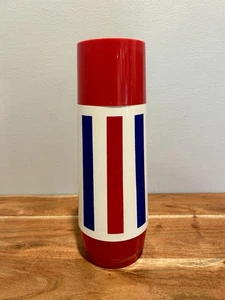 Botella térmica vintage de dos cuartos de galón a rayas rojas blancas y azules - Imagen 1 de 10