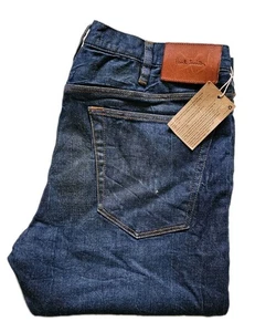 PAUL SMITH Jeans Mens W 32 L 32 Tapered Fit Indigo Blue Denim Rrp £165 - Picture 1 of 13