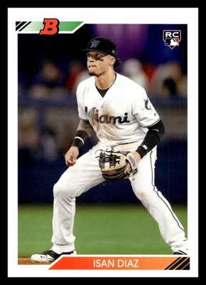 2020 Bowman Heritage #5 Isan Diaz Miami Marlins Baseball Card - Image 1 of 2