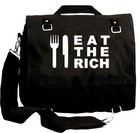 Eat the Rich Packtasche schwarz, für Punk, Gothic
