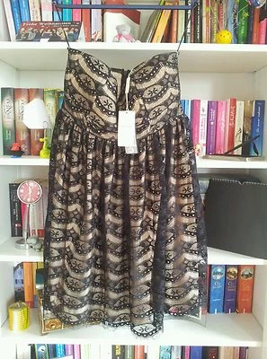 ❤️ Cocktail Kleid Spitze 40 Herzausschnitt Party Weihnachten Silvester Abiball - Bild 1 von 4