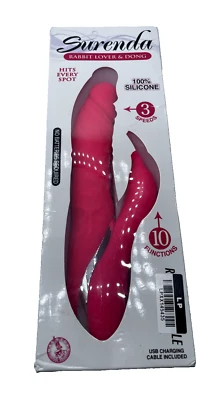 Nasstoys Surenda Rabbit Lover & Dong, Pink 100% Silicone - Damaged Packaging - Изображение 1 из 4