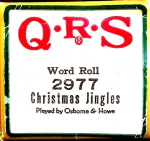 QRS Holiday Roll CHRISTMAS JINGLES Osborne & Howe 2977 Player Piano Roll - Picture 1 of 1
