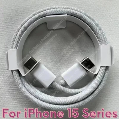 60W USB-C to USB-C Cable Fast Charger Type C Charging Cord For iPhone 15 16 Pro - Image 1 of 4