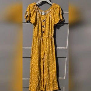 Heart and Arrow Girls Yellow Floral Size 4 Jumper - Picture 1 of 8