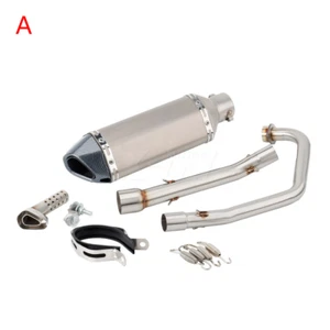 Silenciador de tubos de escape para motocicleta deportiva Keeway RKS 125 con tubo de enlace medio - Imagen 1 de 12