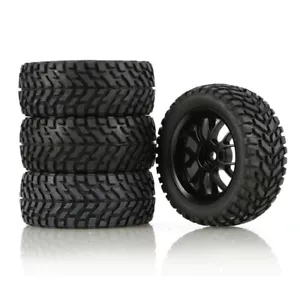 4Pack Wheel Tires Tyres for WLtoys 144001 124018 124019 1/14 1/18 1/16 RC Car e - Picture 1 of 11