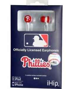 iHip MLB Philadelphia Phillies Earphones Works with iPod & iPhone With 3.5 Plug