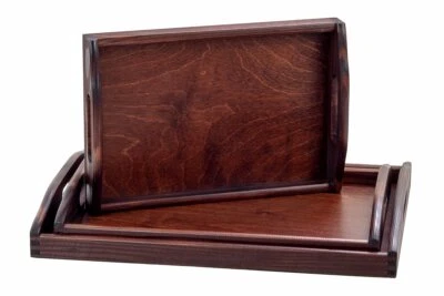 Wooden Breakfast Serving Tray - Perfect Christmas Gift - 3 Sizes For Snack Food - Image 1 of 4