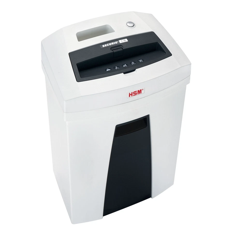 HSM Securio C16 P4 Cross Cut Shredder - 5 Year Warranty - 6 Sheet, 25 Litre Bin