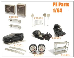 Cargos diecast escala 1:64 piezas de PE autoensamblaje señal de tráfico, estante accesorio personalizado - Imagen 1 de 9