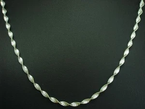 925 Argento Sterling Collier/Collana / Vero Argento/50,0cm/7,2g - Foto 1 di 3