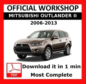 OFFICIAL WORKSHOP Manual Service Repair Mitsubishi Outlander 2006 - 2013 - Picture 1 of 6