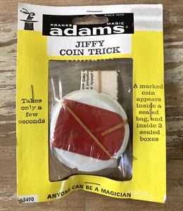 De colección S.S. Adams Pranks Magic Jiffy Moneda Truco Años 60 Nuevo de Lote Antiguo en Tarjeta Original Sellada - Imagen 1 de 4