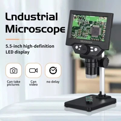1000x Digital Mikroskop HD 1080P 8LEDs 5,5 Zoll LCD Microscope Kamera mit Stand - Bild 1 von 4