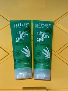 2x Alba Botanica After Sun Gel 98% Aloe - 8 Oz/227g - Picture 1 of 4