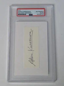 Akira Kurosawa DIRECTOR Signed Autograph Auto 3x5 Cut Index Card JSA PSA Slab - Picture 1 of 5