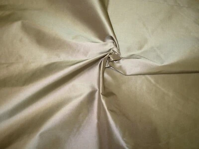 2 6/8 YDS  100% SILK SILVER DRAPERY UPHOLSTERY FABRIC FOR LESS - Image 1 of 2