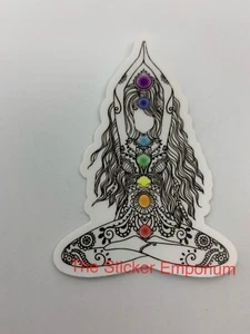 Yoga Reiki 7 Chakra Healing Sticker Water Bottle Laptop Phone Tumbler Decal - Picture 1 of 1