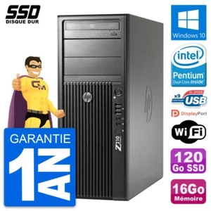 PC Tour HP WorkStation Z210 Pentium G630 RAM 16Go SSD 120Go Windows 10 Wifi - Imagen 1 de 7