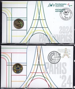 2024 Australia París 24 Juego de 2 Fundas PNC Edición Limitada, Fundas Emisión STD - Imagen 1 de 1