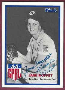 Jane Moffet, Female Professional Baseball Player Signed Fritsch Trading Card COA