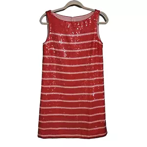 Kate Spade red sequin shift cocktail dress shimmery party event 4 - Picture 1 of 6