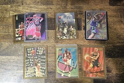 Retro Fleer Basketball Cards (Michael Jordan, Karl Malone, Shaquille O'Neal) - Imagem 1 de 2