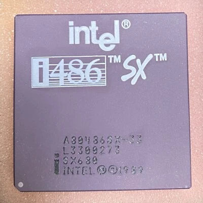 Intel i486 SX/SX680/A80486SX-33 Keramikprozessor/CPU - V. guter Zustand - Bild 1 von 4