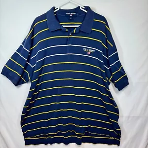 Polo Sport Ralph Lauren Striped Polo Shirt Short Sleeve Sz XXL Y2K - Picture 1 of 7