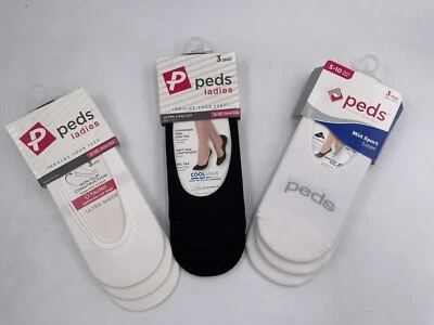 Lote de (3) 3 paquetes de calcetines Peds No-Show - bailarina, corte ultra bajo y deporte medio Foto 1 de 4