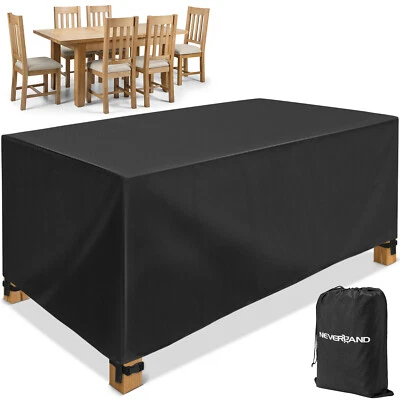 NEVERLAND Wasserdicht Gartentisch Abdeckung Schutzhülle Gartenmöbel Abdeckplane Haltbarkei