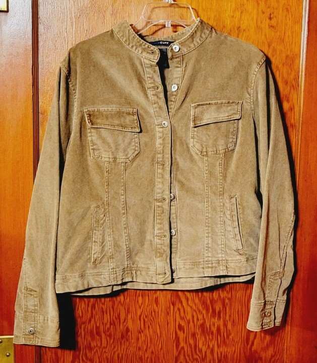 French Cuff Womens Corduroy Jacket Size 