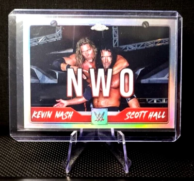 2025 Topps Chrome WWE KEVIN NASH / SCOTT HALL NWO Tag Team Refractor SP #TAG-NWO - Image 1 of 2