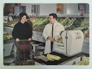 VTG 60's Produce Customers Poster School Classroom Print Grocery Supermarket - Picture 1 of 12