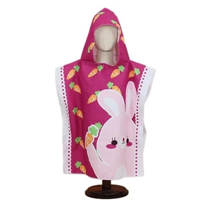Absorbierend Kapuzenumhang Kapuzendesign Poncho-Bademantel  Babyparty - Picture 1 of 16