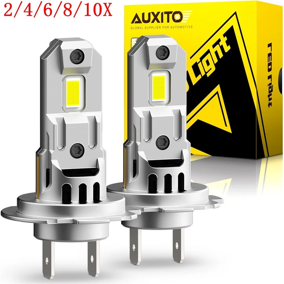 AUXITO H7 LED Low High Beam Headlight Bulb Super 20000LM Bright 6500K GFM 2/4X - Image 1 of 4